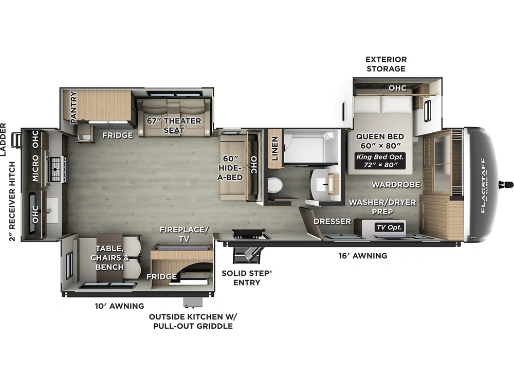 2025 Forest River Flagstaff Classic Travel Trailers Flagstaff Classic Travel Trailers 832RKSB Floorplan alt
