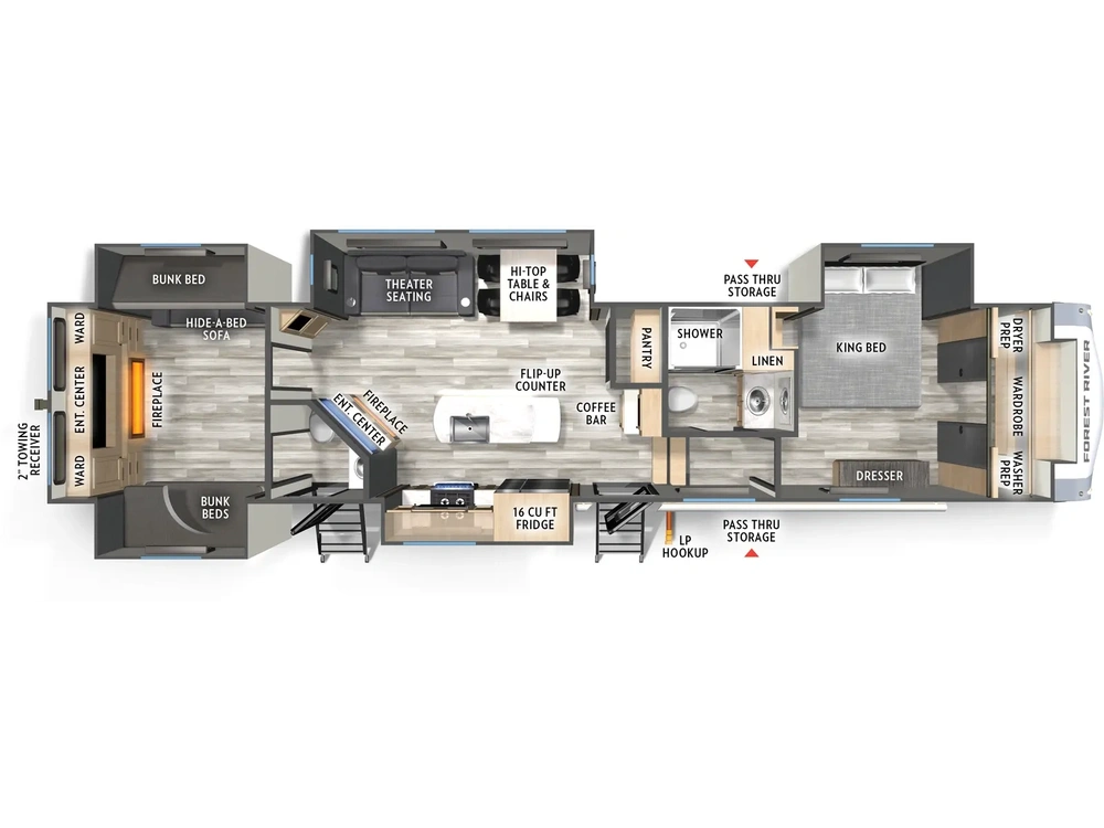 Forest River Cardinal Cardinal 36MB Floorplan 2025 alt