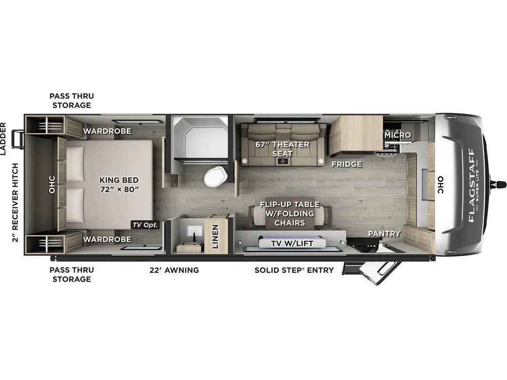 2025 Forest River Flagstaff Super Lite Travel Trailers Flagstaff Super Lite Travel Trailers 30FKT Floorplan alt