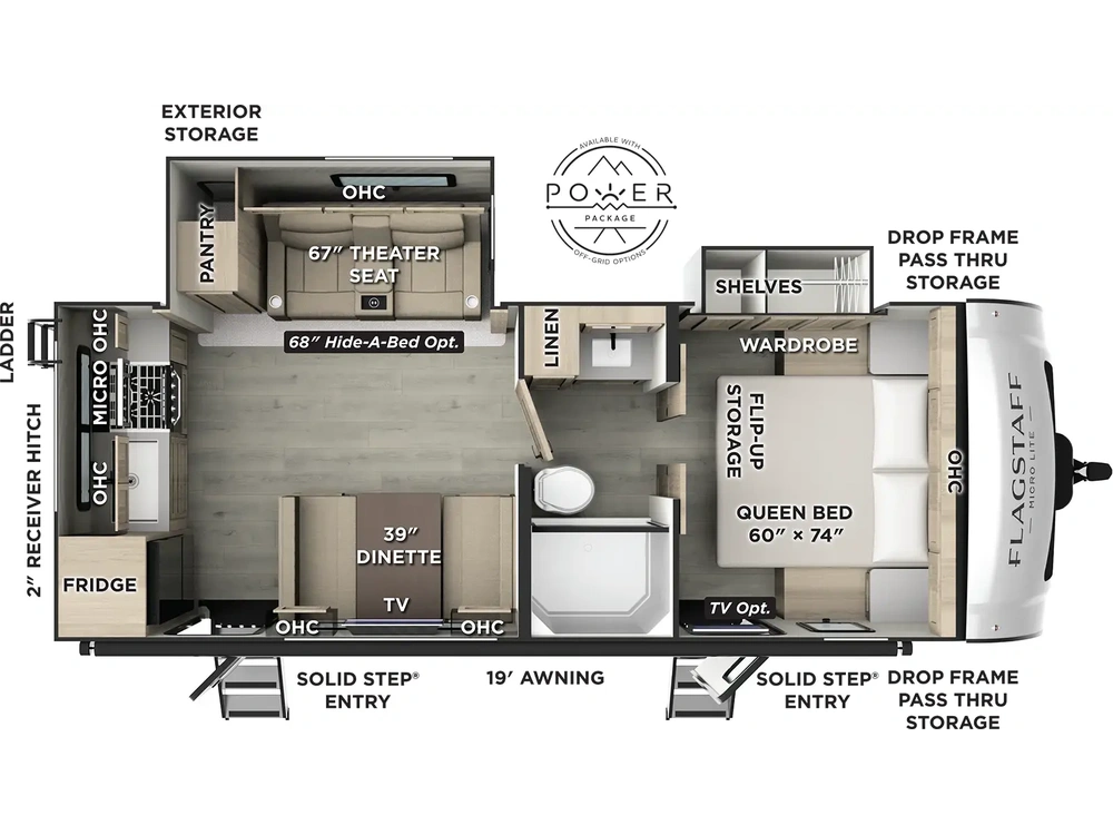 2025 Forest River Flagstaff Micro Lite Flagstaff Micro Lite 25SRK Floorplan alt