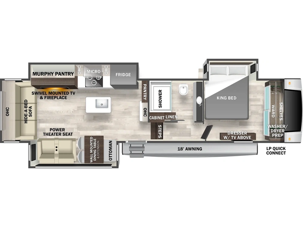 Forest River Cedar Creek Experience Cedar Creek Experience 35RL - DSO Floorplan 2025 alt