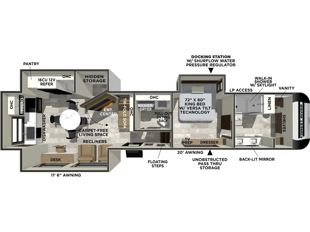 Forest River Impression Impression 44STAY Floorplan 2025 alt