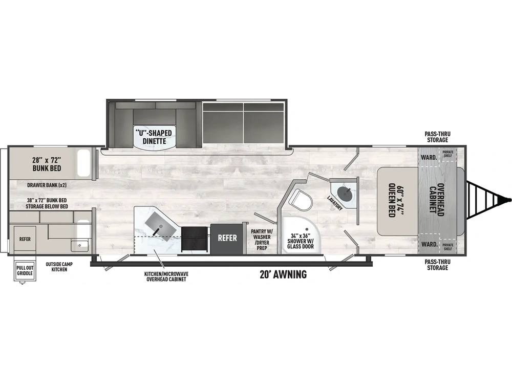 2025 Forest River Viking Travel Trailers Viking Travel Trailers 292TB Floorplan alt