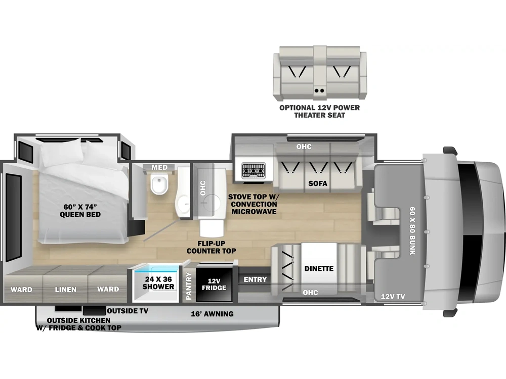 2025 Forest River Solera Solera 32DSOK Floorplan alt