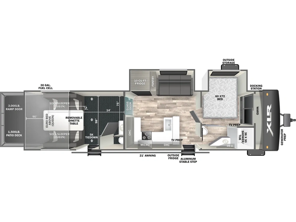 Forest River XLR Hyperlite XLR Hyperlite 3314H - DSO Floorplan 2025 alt