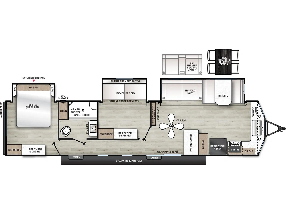 2025 Forest River Aurora Aurora 39MBTS - DSO Floorplan alt