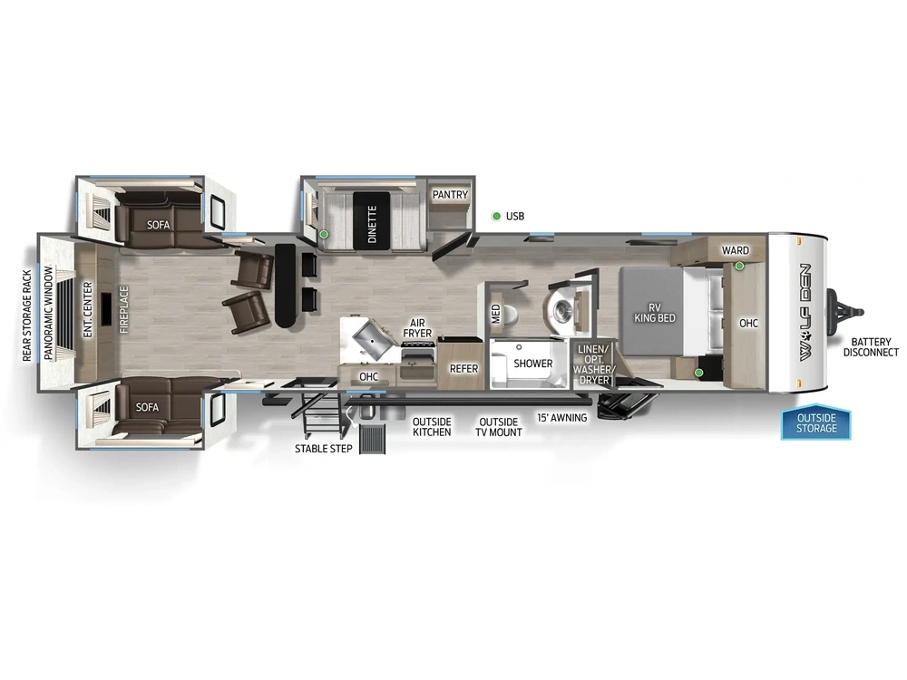 2025 Forest River Cherokee Wolf Den Cherokee Wolf Den 306MM Floorplan alt