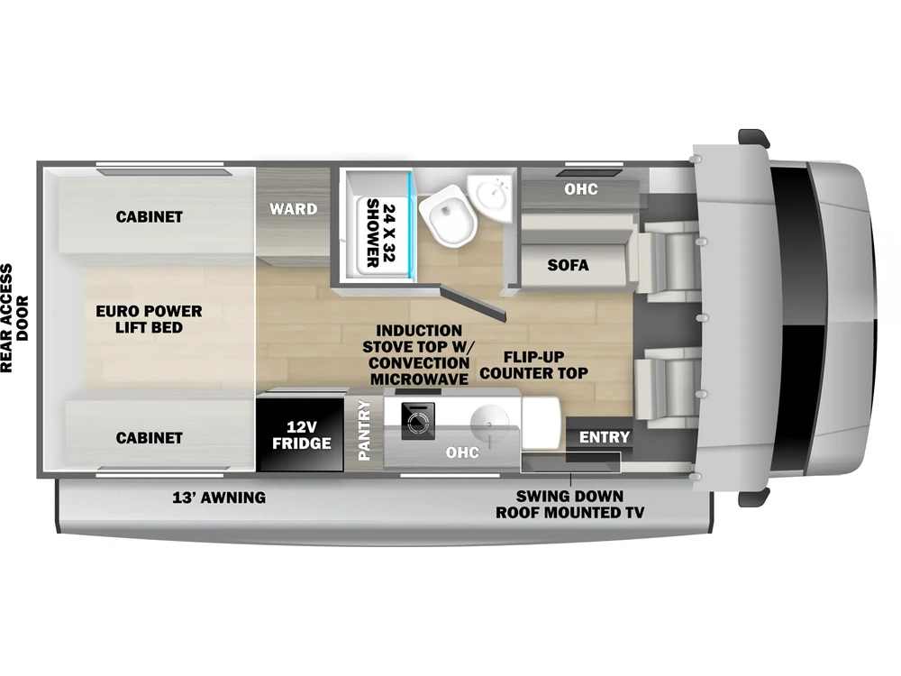 2025 Forest River Sunseeker Sunseeker 2030RP Floorplan alt