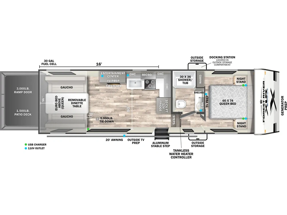 Forest River XLR Boost XLR Boost 286B Floorplan 2025 alt