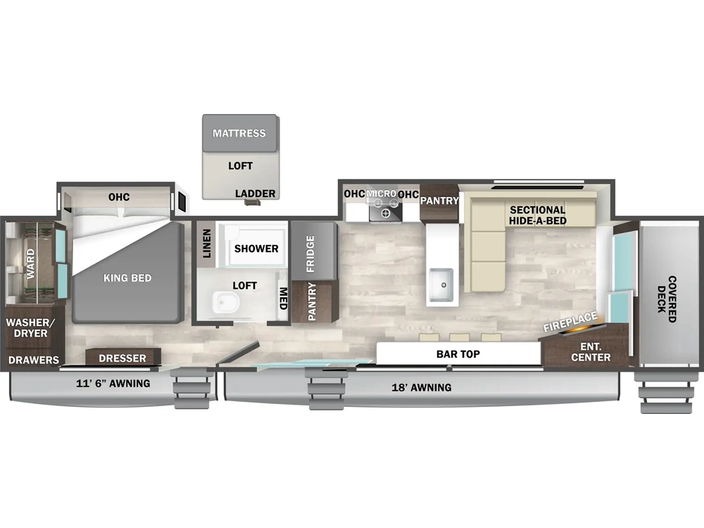 2025 Forest River Cedar Creek Cottage Cedar Creek Cottage 40CFD - DSO Floorplan alt