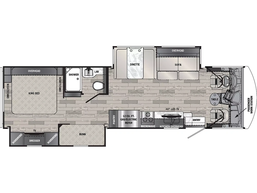 2025 Forest River Georgetown 3 Series GT3 Georgetown 3 Series GT3 33B3 Floorplan alt
