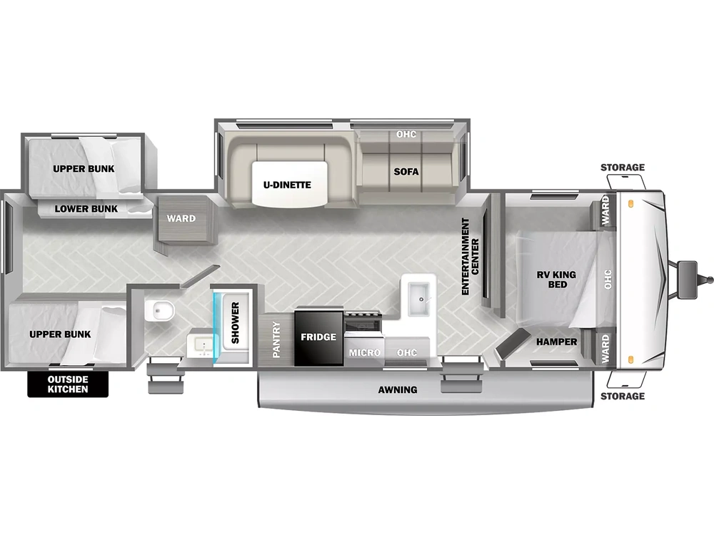 2025 Forest River Evo East Evo East T3250 - DSO Floorplan alt