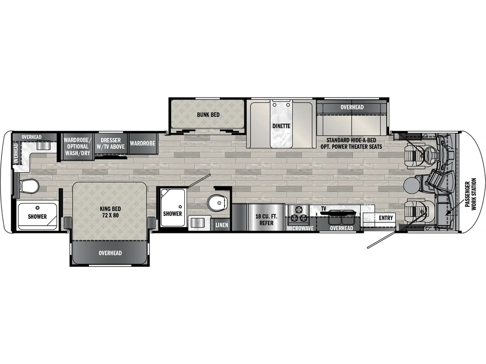 2025 Forest River Georgetown 5 Series GT5 Georgetown 5 Series GT5 36F5 Floorplan alt