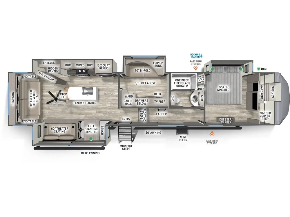 2025 Forest River Sierra Fifth Wheels Sierra Fifth Wheels 4003MB Floorplan alt