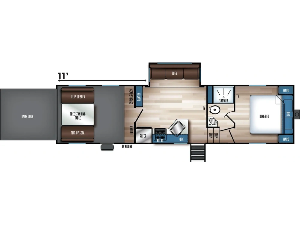2025 Forest River Rogue SUT Rogue SUT 323SUT Floorplan alt