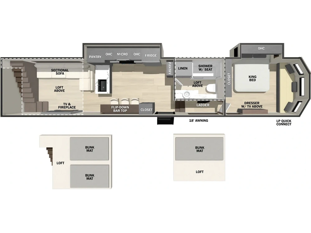 2025 Forest River Cedar Creek Cottage Fifth Wheels Cedar Creek Cottage Fifth Wheels 41FWC Floorplan alt