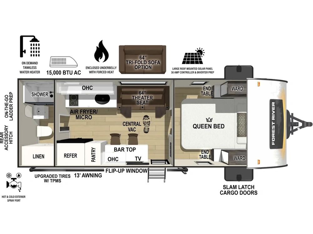 Forest River r-pod r-pod RP-207 Floorplan 2025 alt