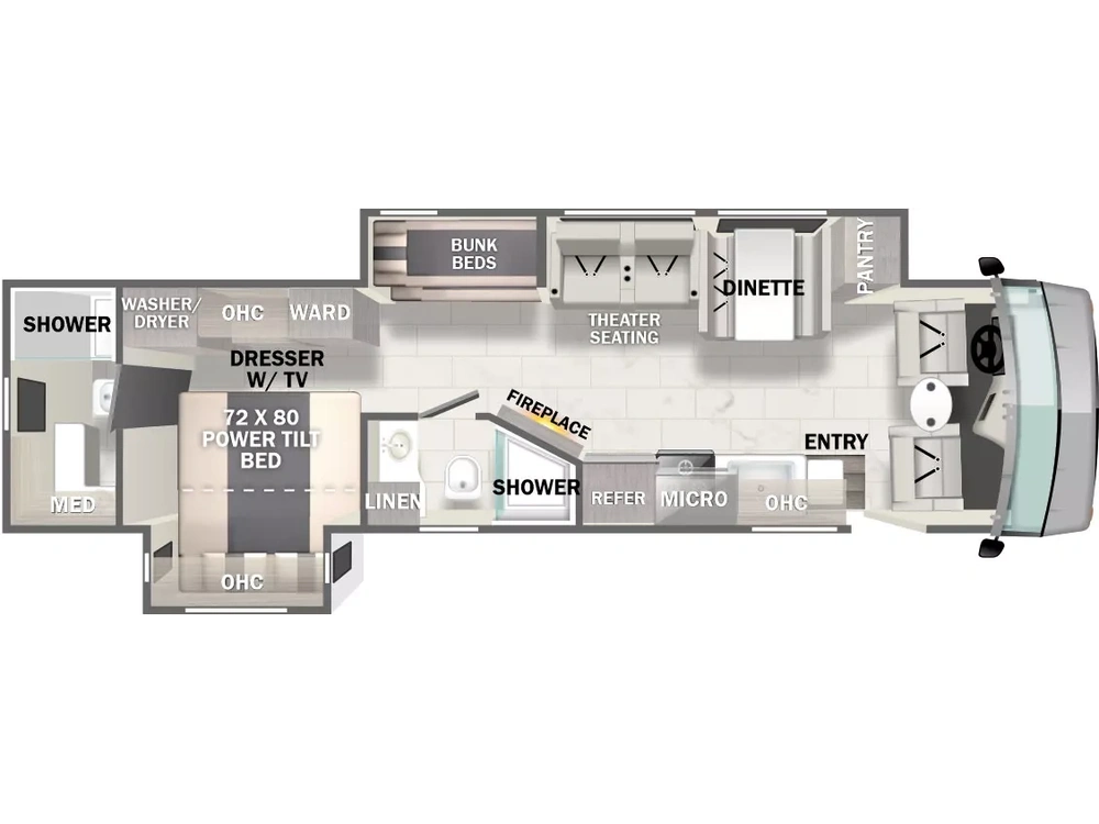 2025 Forest River Georgetown 7 Series GT7 Georgetown 7 Series GT7 36K7 Floorplan alt