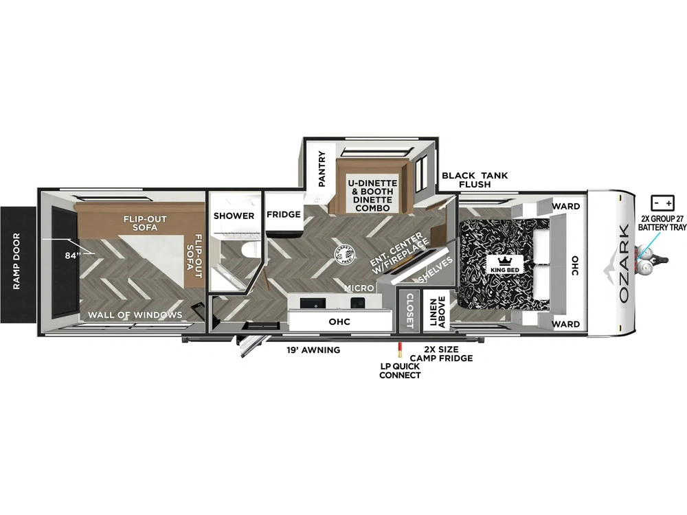 Forest River Ozark Ozark 2900THK Floorplan 2025 alt