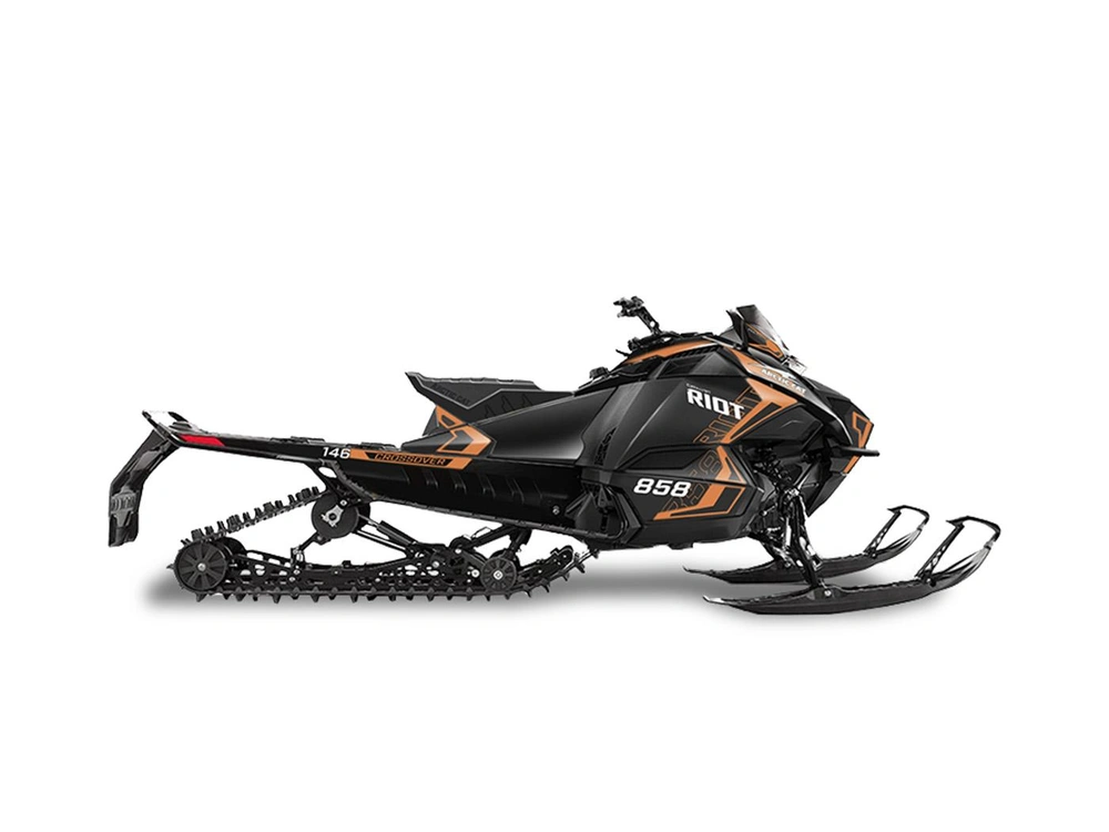 2026 Arctic Cat Riot Riot 858 with ATAC Black/Orange Sorbet 858, 2-Stroke alt