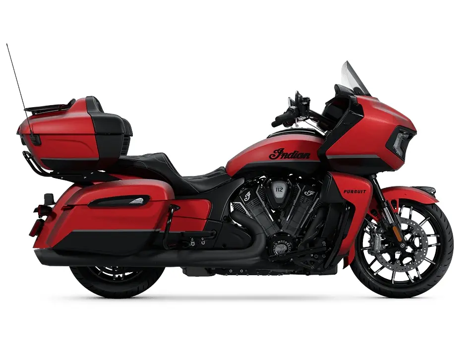 2025 Indian Motorcycle Indian Pursuit Dark Horse with 112 Sunset Red Smoke with Black Smoke