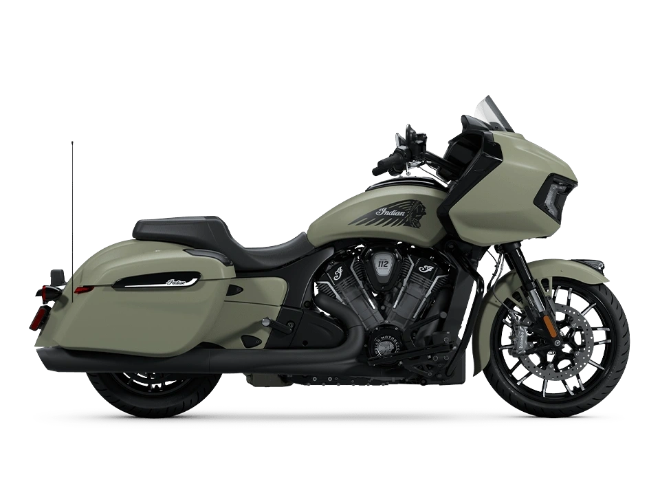 Indian Motorcycle Indian Challenger Dark Horse Indian Challenger Dark Horse with 112 and PowerBand Audio Package avec 112 et Ensemble audio Powerband Moss Green Smoke 2025 alt