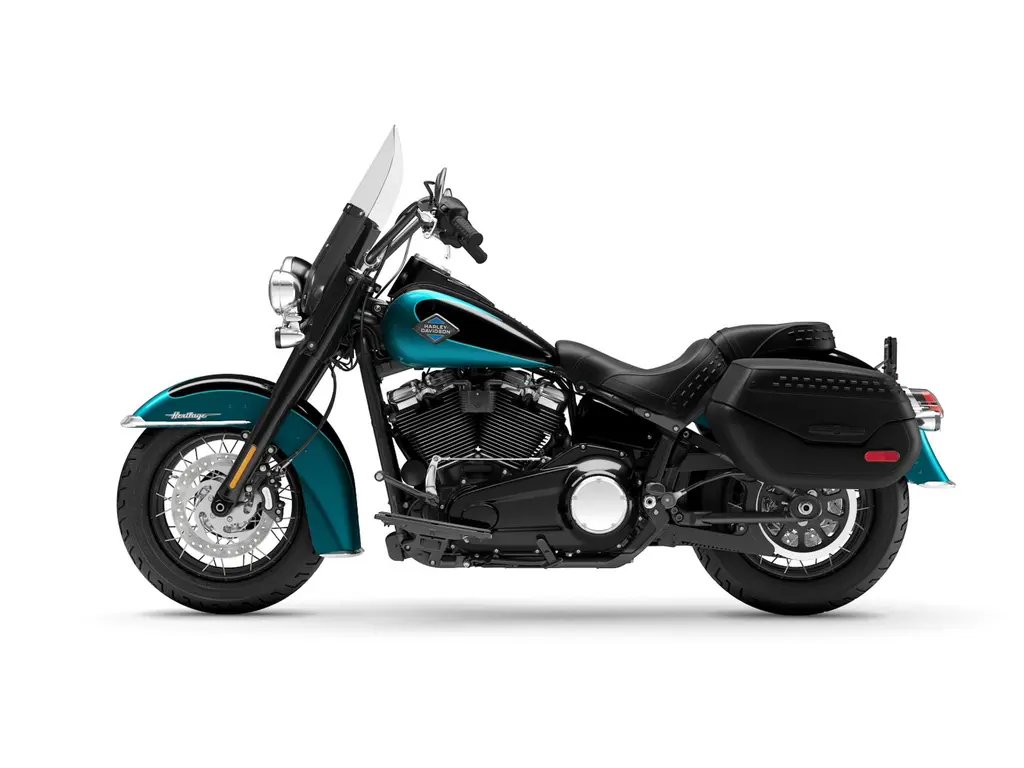 2026 Harley-Davidson Heritage Classic Two-Up Teal Thunder/Vivid Black Black (Laced Wheels)