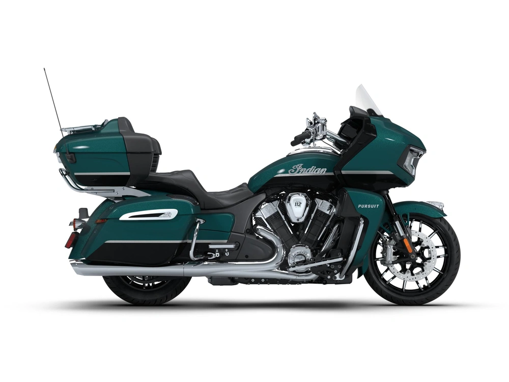 2026 Indian Motorcycle Indian Pursuit Limited Indian Pursuit Limited with 112 and PowerBand Audio Package Cascade Green with Black Metallic alt