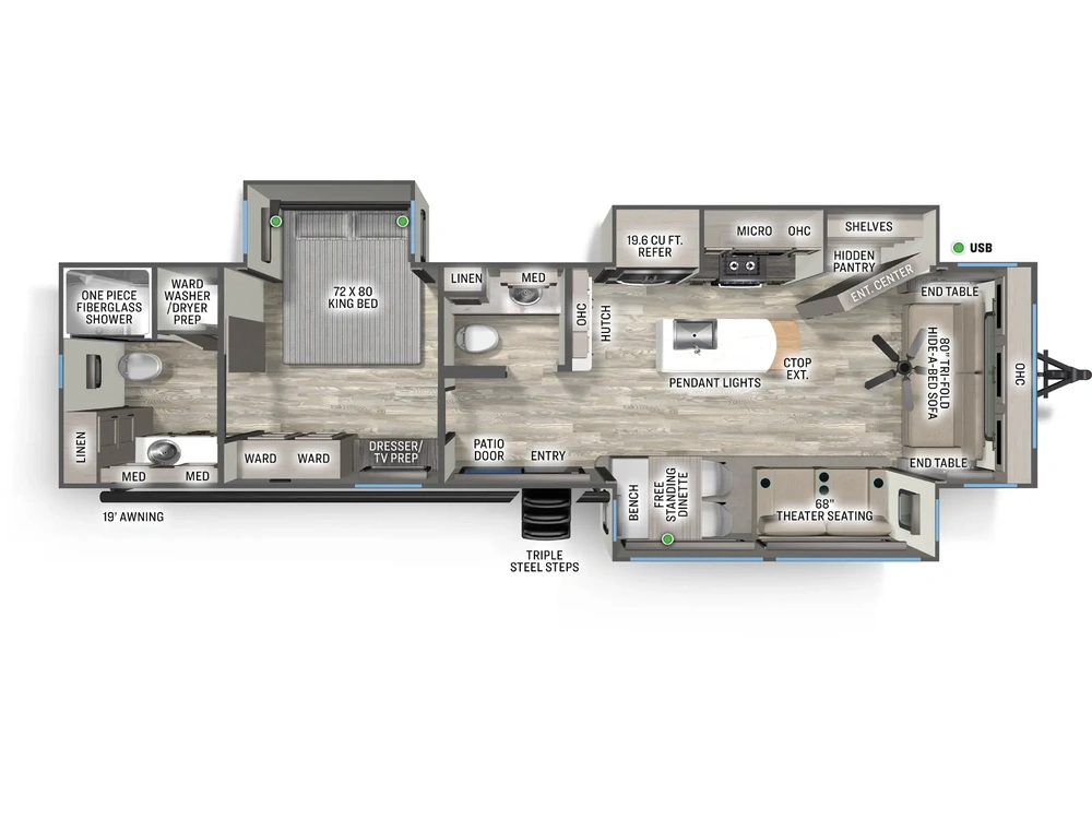 2026 Forest River Sierra Destination Sierra Destination 389HBFL alt