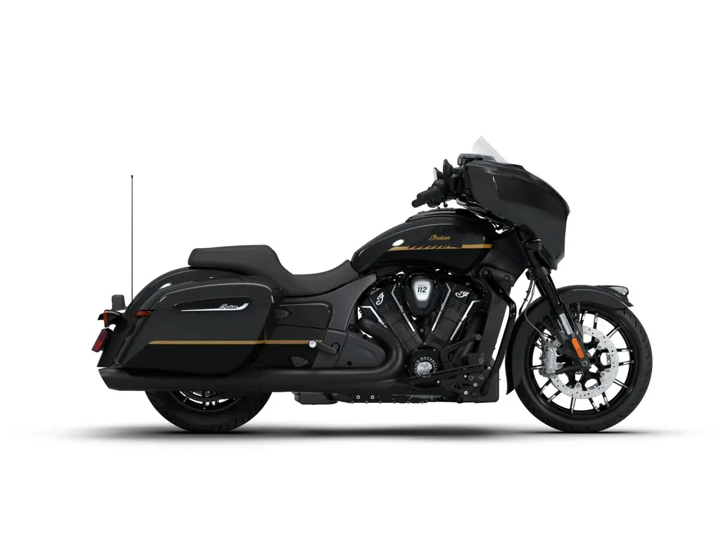 Indian Motorcycle Chieftain PowerPlus Dark Horse with 112 and PowerBand Audio Package Black Crystal with Black Metallic and Championship Gold Accent 2026