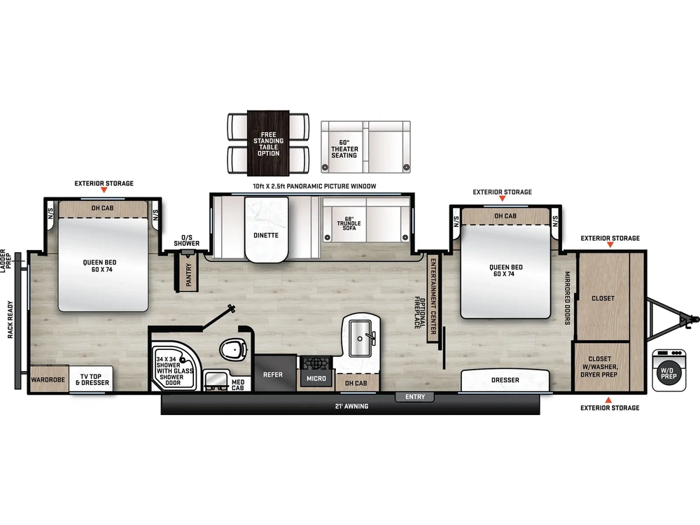 2026 Coachmen Catalina Legacy Edition Catalina Legacy Edition 343BHTS (2 Queen Beds) alt
