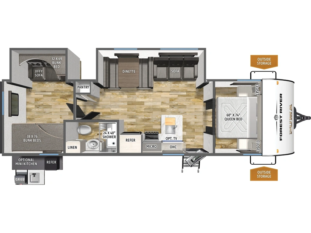 2026 Forest River Puma Camping Edition Puma Camping Edition 305BHCE alt