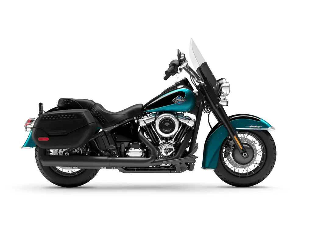 2026 Harley-Davidson Heritage Classic Two-Up Teal Thunder/Vivid Black Black (Laced Wheels)
