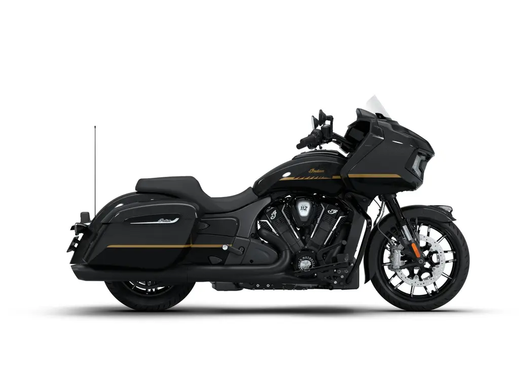 2026 Indian Motorcycle Indian Challenger Dark Horse with 112 Black Crystal with Black Metallic and Championship Gold Accent