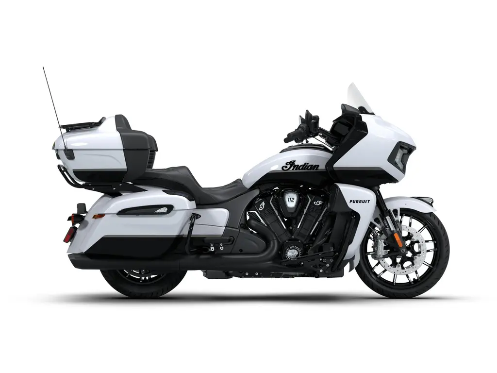 Indian Motorcycle Indian Pursuit Dark Horse with 112 and PowerBand Audio Package Ghost White Metallic with Black Metallic 2026