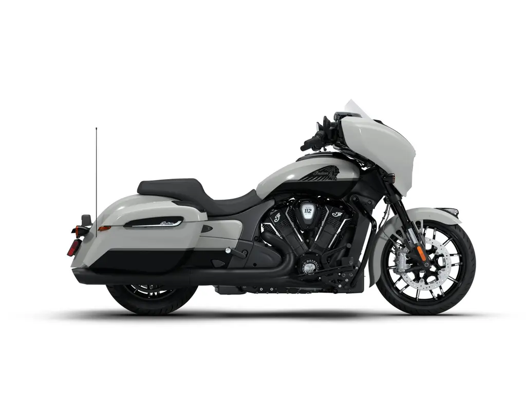 2026 Indian Motorcycle Chieftain PowerPlus Dark Horse with 112 and PowerBand Audio Package Chalk with Black Metallic