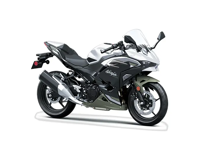 Kawasaki NINJA 500 SE Blanc Robotique Perle / Vert Sauge Perle Mat 2026
