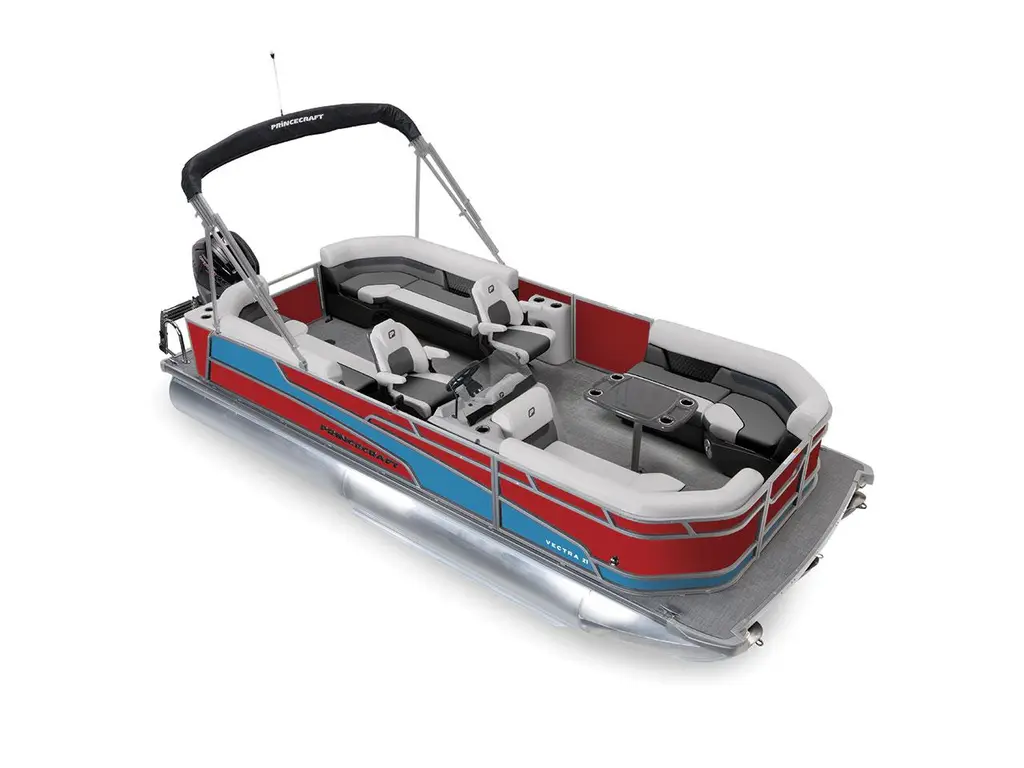 2026 Princecraft Vectra® 21 QL Ruby Red - Laguna Blue Strip