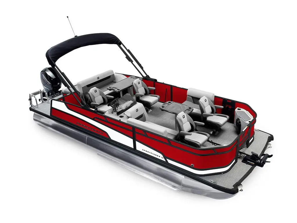 2026 Princecraft Sportfisher 23-2S RL Ruby Red - Black Edition|Onyx White Strip
