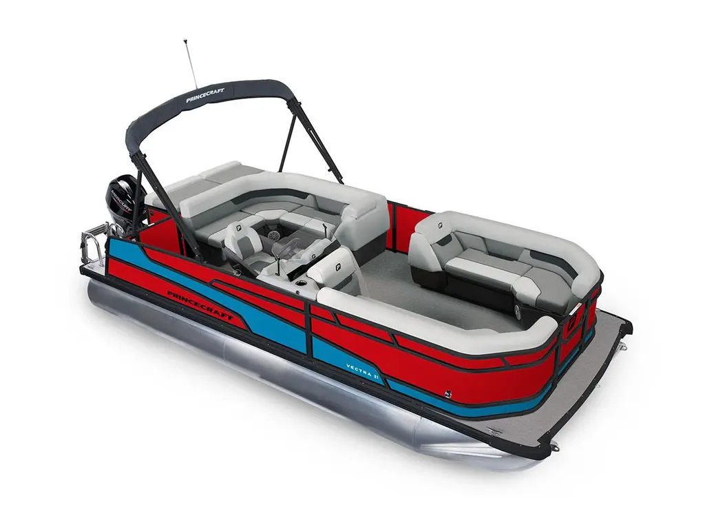 2026 Princecraft Vectra® 21 L Ruby Red - Black Edition|Laguna Blue Strip