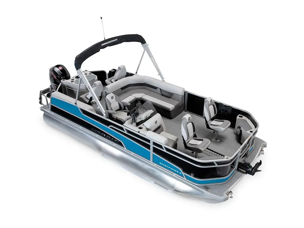 Princecraft Sportfisher 21-4S Noir - Bande - Bleu Laguna 2026