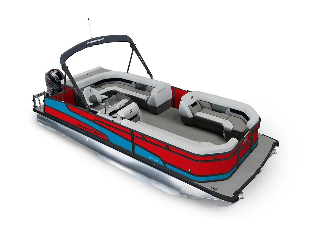 Princecraft Vectra® 23 L Rouge Rubis - Édition Noire|Bande - Bleu Laguna 2026