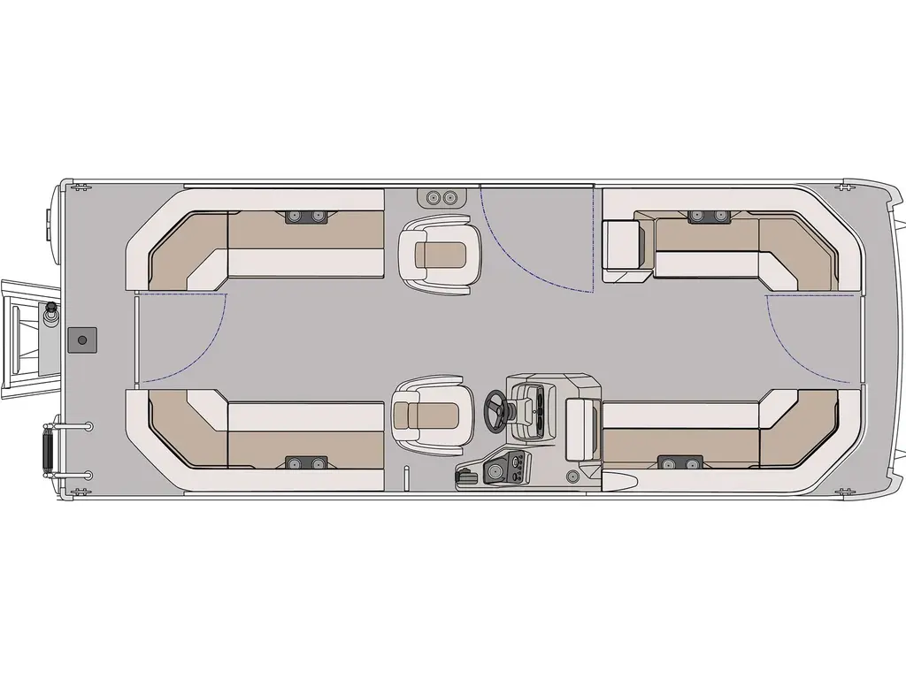 2026 Princecraft Vectra® 23 QL Black - Laguna Blue Strip