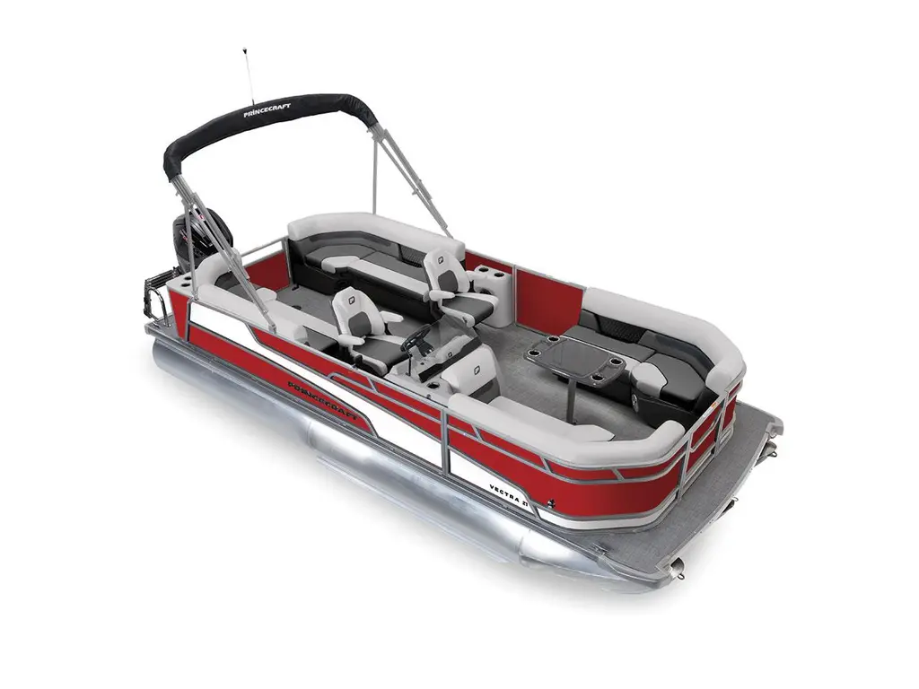 2026 Princecraft Vectra® 21 QL Ruby Red - Onyx White Strip