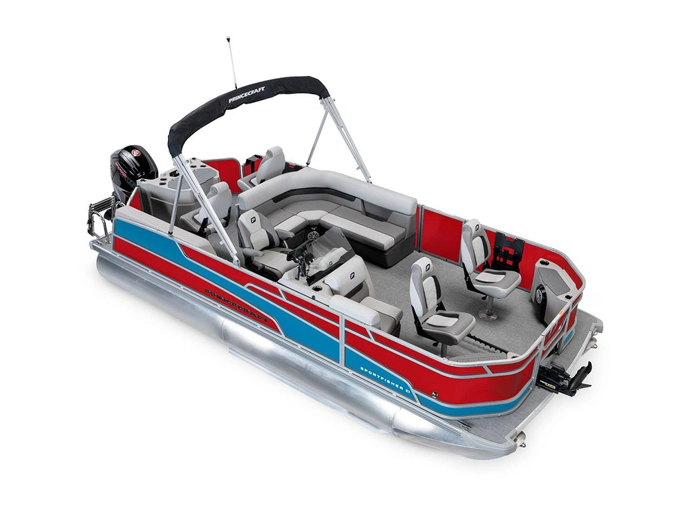 2026 Princecraft Sportfisher 21-4S Sportfisher 21-4S Ruby Red - Laguna Blue Strip alt