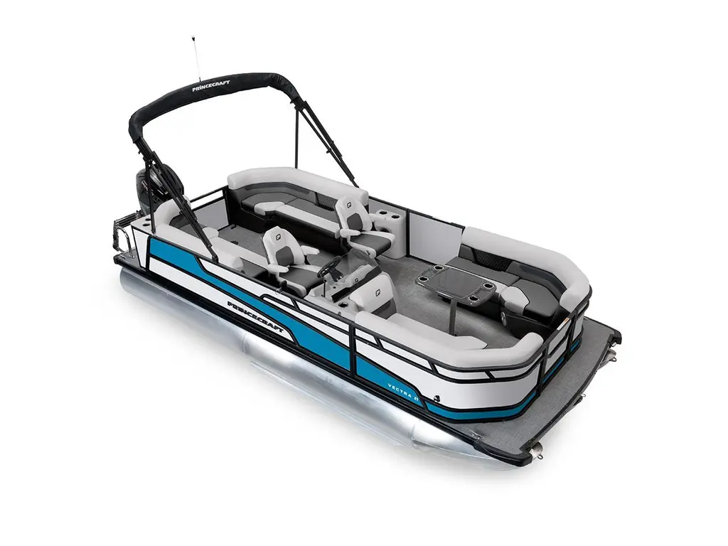 Princecraft Vectra® 21 QL Perle - Édition Noire|Bande - Bleu Laguna 2026