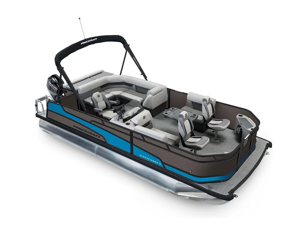 2026 Princecraft Sportfisher 21-2S Sportfisher 21-2S Charcoal - Black Edition|Laguna Blue Strip alt