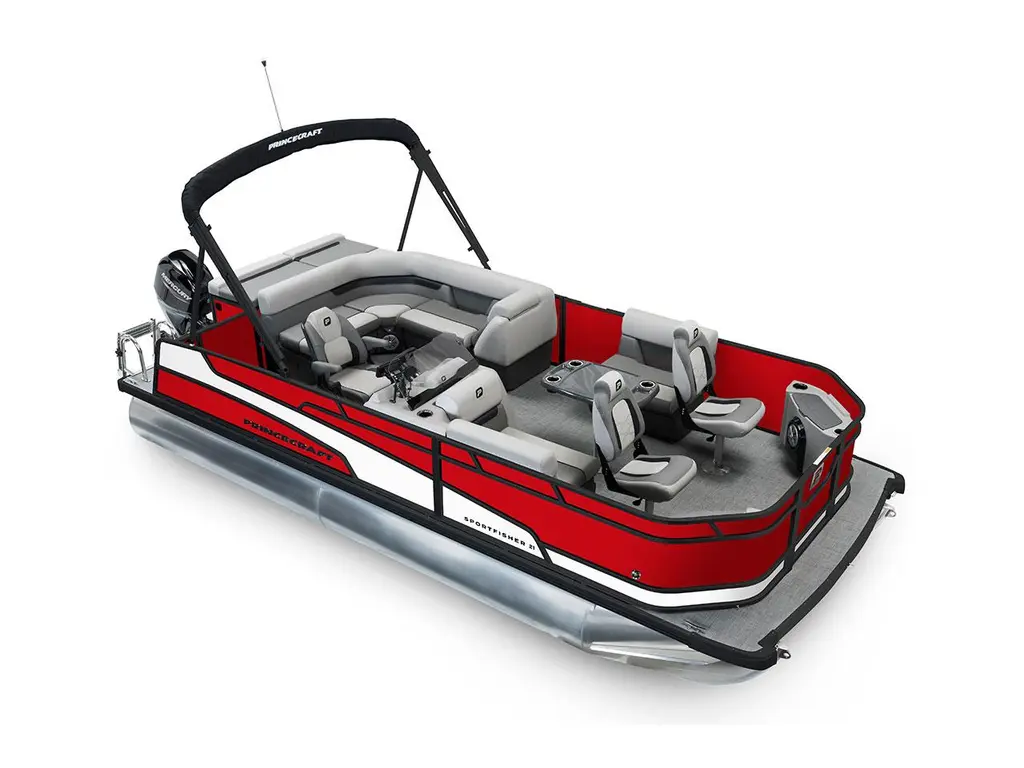 Princecraft Sportfisher 21-2S Rouge Rubis - Édition Noire|Bande - Blanc Onyx 2026