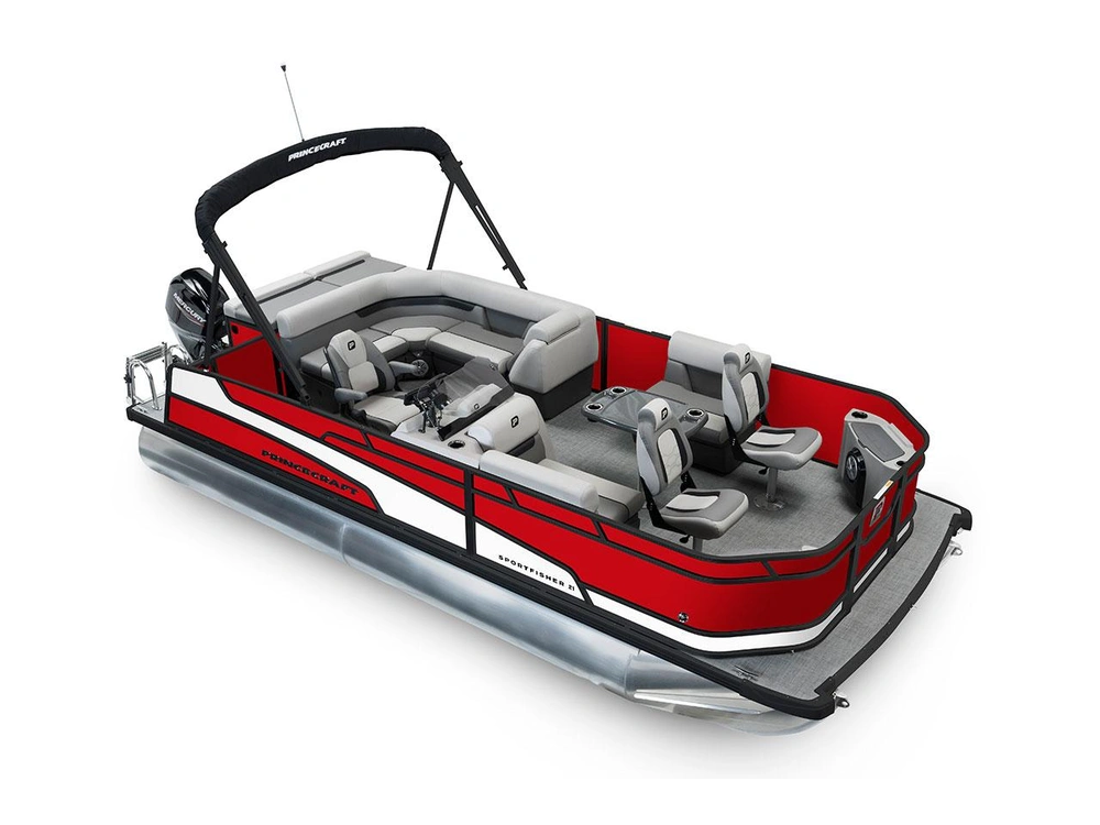Princecraft Sportfisher 21-2S Sportfisher 21-2S Rouge Rubis - Édition Noire|Bande - Blanc Onyx 2026 alt