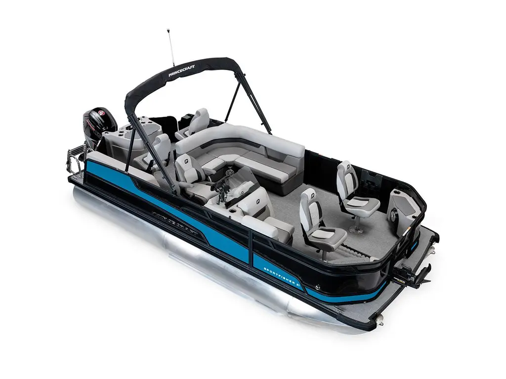 2026 Princecraft Sportfisher 21-4S Black - Black Edition|Laguna Blue Strip